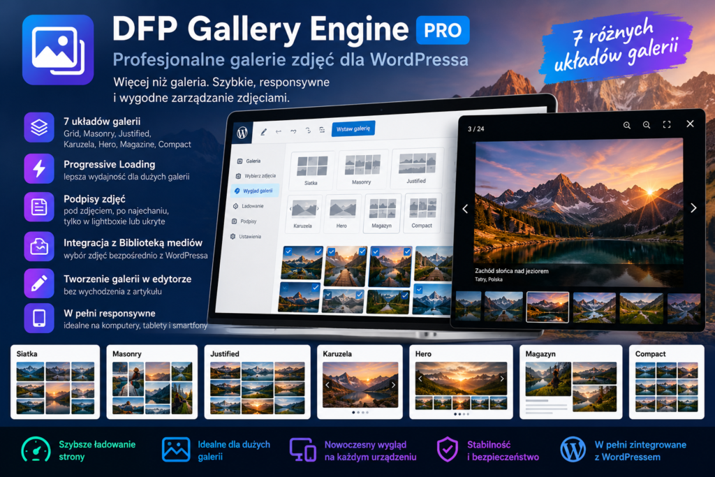 DFP Gallery Engine PRO — Galerie zdjęć dla WordPress
